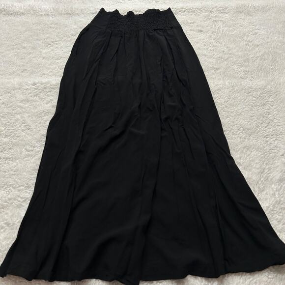 Kira Grace Womens Portofino Black Lightweight Maxi Skirt Sz M Edgy Goth Girl - Picture 2 of 6